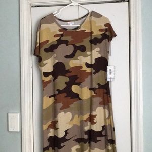 Large Lularoe Maria camo NWT unicorn